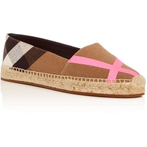 burberry hodgeson espadrilles fluo bright pink|Women's Hodgeson House Check Espadrille Flats.